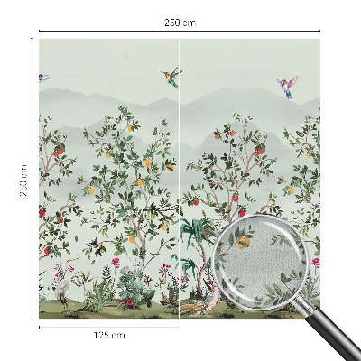 Removable wall mural Exotic trees