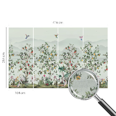 Removable wall mural Exotic trees