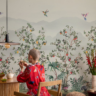 Removable wall mural Exotic trees