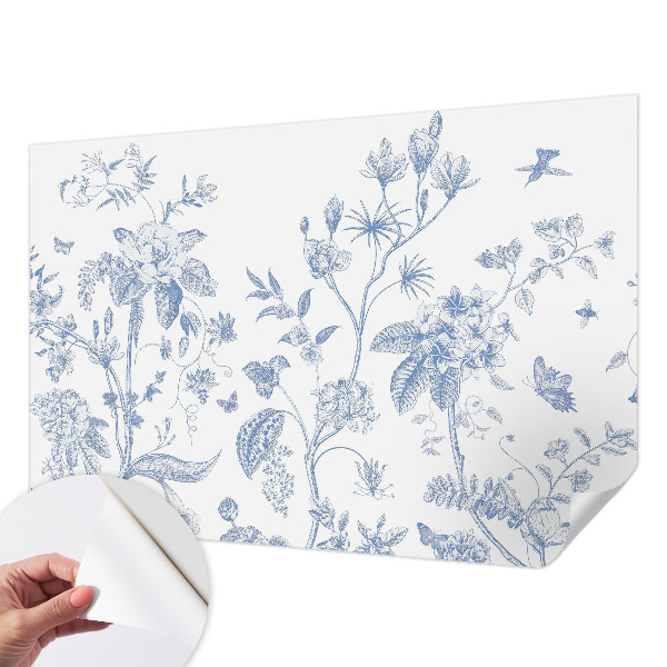 Removable wall mural wallpaper Floral pattern