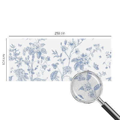 Removable wall mural wallpaper with a floral pattern