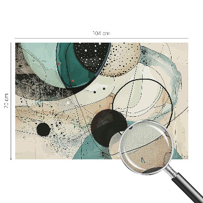 Peel and stick wall mural for kids' room with a colorful circles design