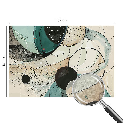 Peel and stick wall mural for kids' room with a colorful circles design