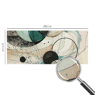 Peel and stick wall mural for kids' room with a colorful circles design