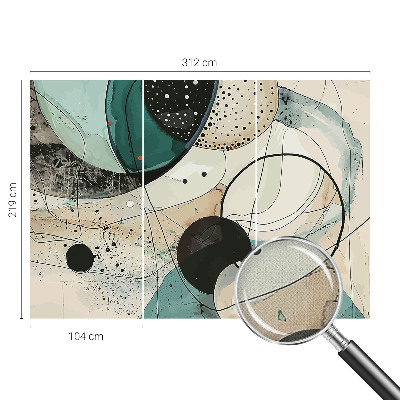 Peel and stick wall mural for kids' room Colorful circles