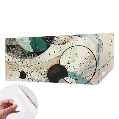 Peel and stick wall mural for kids' room Colorful circles