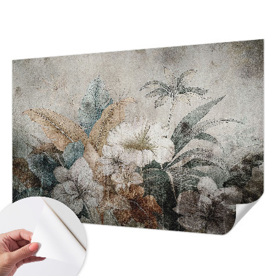 Peel and stick wall mural for living room with the Flower Dream design