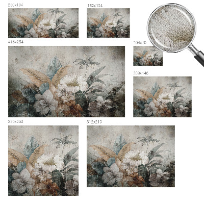 Peel and stick wall mural for living room with the Flower Dream design