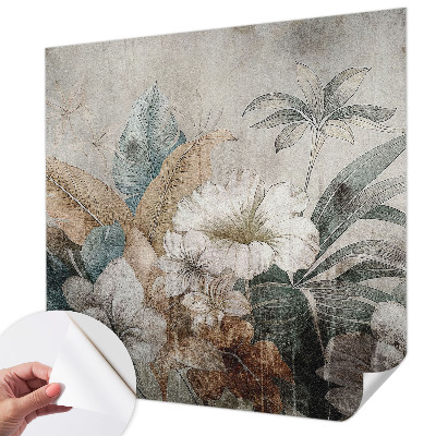Peel and stick wall mural for living room with the Flower Dream design