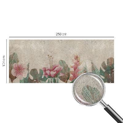 3D photo wallpaper mural with a subtle flora motif