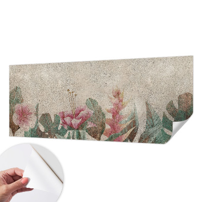 3D photo wallpaper mural with a subtle flora motif