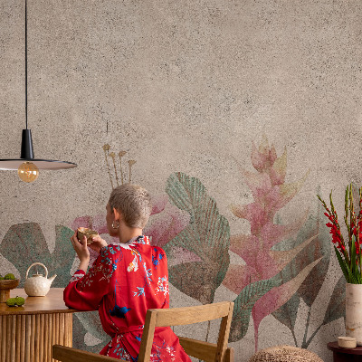 3D photo wallpaper mural Subtle flora
