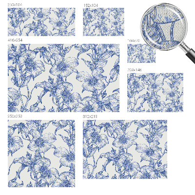 Peel and stick wall mural for bedroom with flowering branches motif