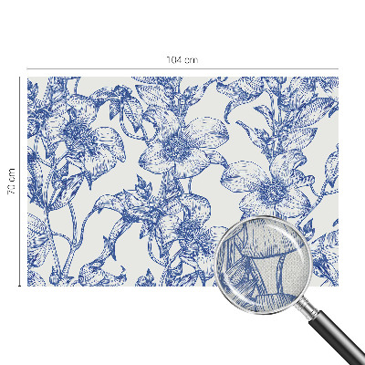Peel and stick wall mural for bedroom with flowering branches motif