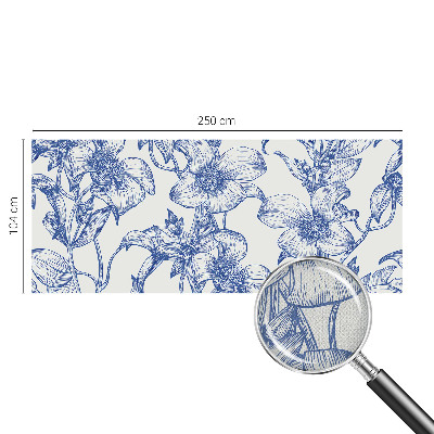 Peel and stick wall mural for bedroom with flowering branches motif