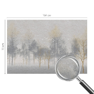 Children's wall mural with a forest harmony design