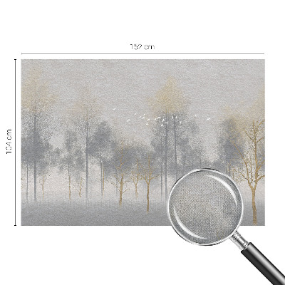 Children's wall mural with a forest harmony design