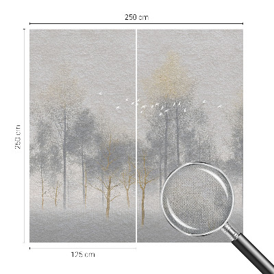 Children's wall mural with a forest harmony design