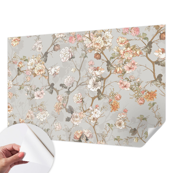 Nursery wall mural Romantic pattern