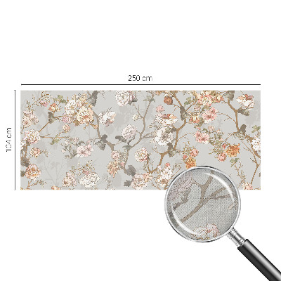 Nursery wall mural with a romantic pattern