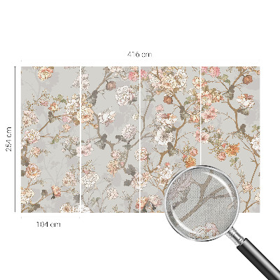 Nursery wall mural Romantic pattern