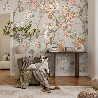 Nursery wall mural Romantic pattern