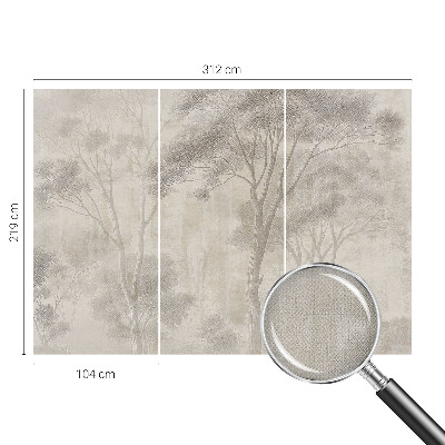 Baby room wall mural in a stylish harmonious design