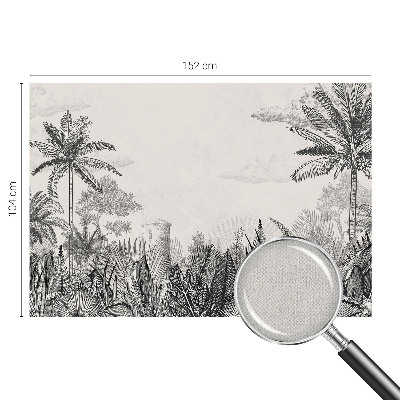 Peel and stick wallpaper mural with a tropical scenery design