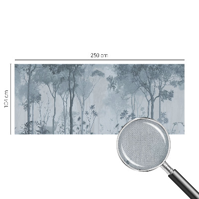 Self-adhesive wall mural with a mystical forest motif