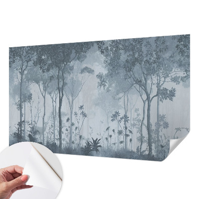 Self-adhesive wall mural with a mystical forest motif
