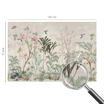 Self-adhesive photo wallpaper tropical oasis design