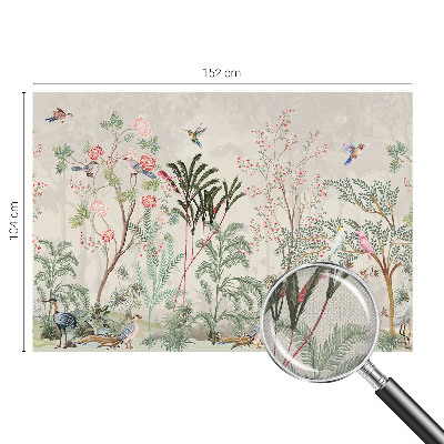 Self-adhesive photo wallpaper tropical oasis design