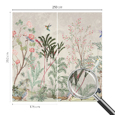 Self-adhesive photo wallpaper tropical oasis design