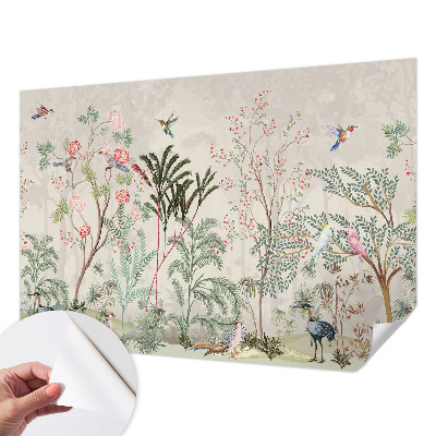 Self-adhesive photo wallpaper tropical oasis design