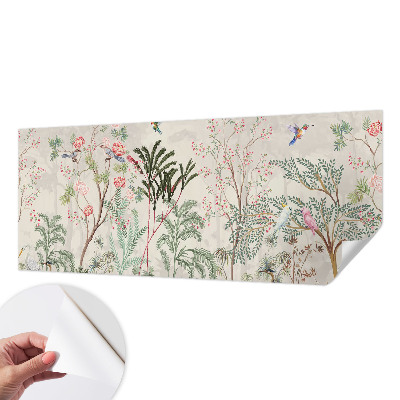 Self-adhesive photo wallpaper tropical oasis design