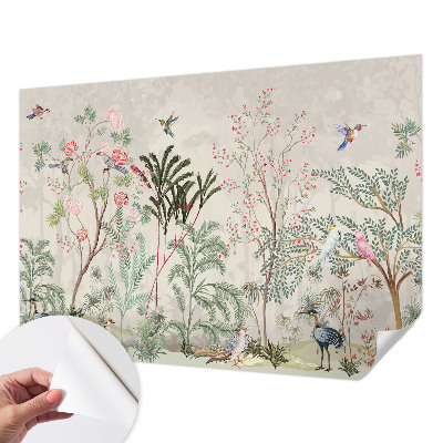 Self-adhesive photo wallpaper tropical oasis design