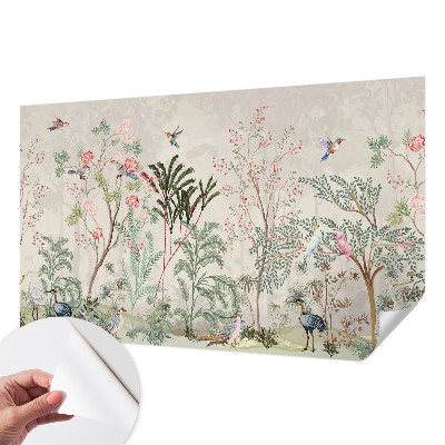 Self-adhesive photo wallpaper tropical oasis design