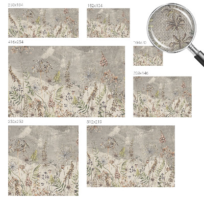 Stick-on wall mural Wild plants