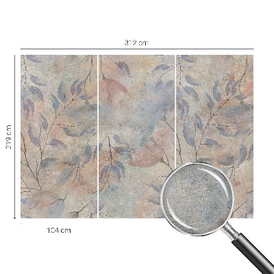 Removable wall mural Abstract leaves