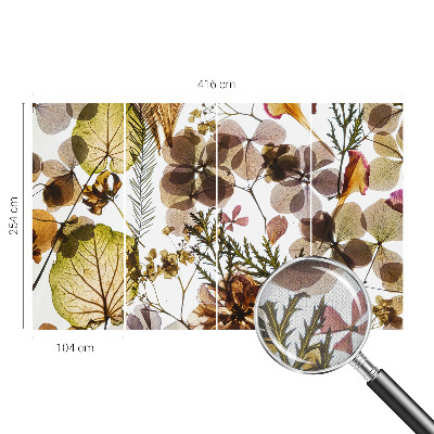 Removable wall mural wallpaper with a natural composition