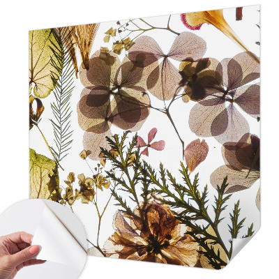 Removable wall mural wallpaper with a natural composition