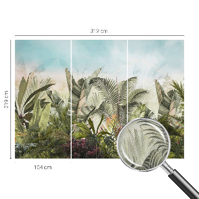Peel and stick wall mural for living room Tropical paradise