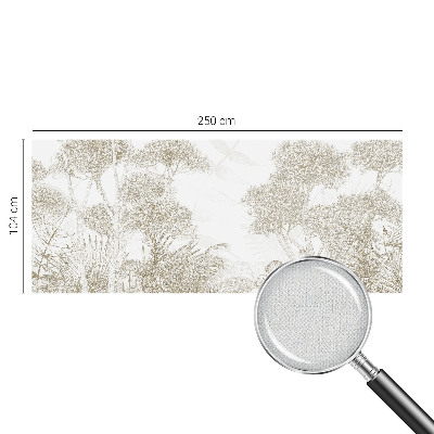 Peel and stick wall mural for kids' room with tropical vegetation motif