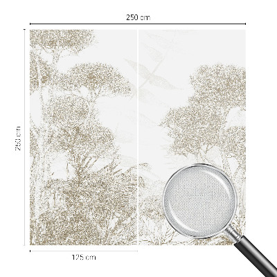Peel and stick wall mural for kids' room with tropical vegetation motif