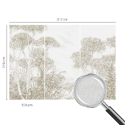 Peel and stick wall mural for kids' room Tropical vegetation