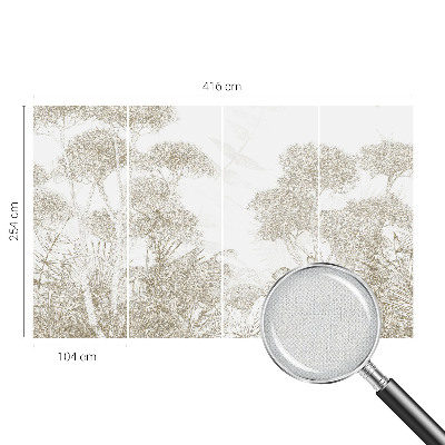 Peel and stick wall mural for kids' room Tropical vegetation