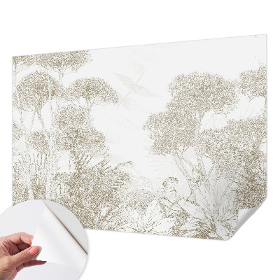 Peel and stick wall mural for kids' room Tropical vegetation