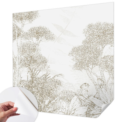 Peel and stick wall mural for kids' room Tropical vegetation
