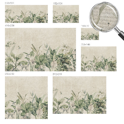 3D photo wallpaper mural with a tropical jungle motif