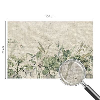 3D photo wallpaper mural with a tropical jungle motif